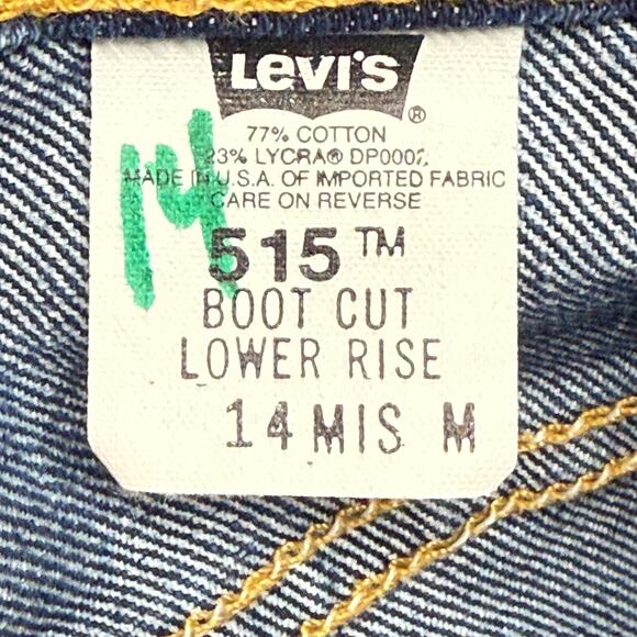 Vintage Levis 515 Jeans Women 14 Blue Bootcut Lower Rise Measures 34X32 2002 USA - Picture 8 of 9